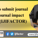 How to submit journal for journal impact factor