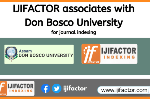 IJIFACTOR associates with Don Bosco University for journal indexing