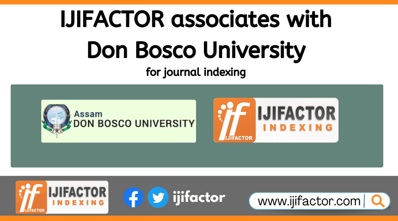 IJIFACTOR associates with Don Bosco University for journal indexing